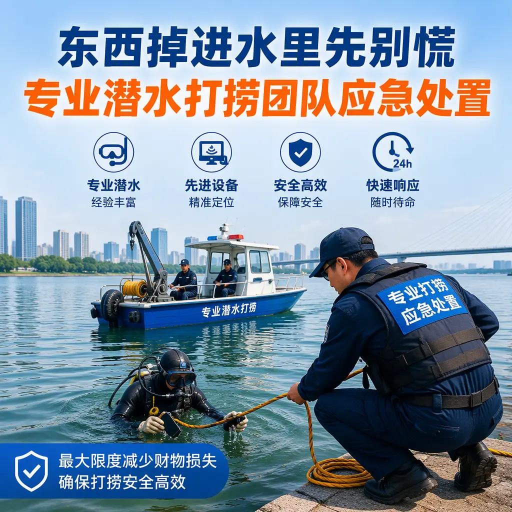 连平东西掉进水里先别慌，专业潜水打捞团队应急处置